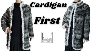 TUTORIAL cardigan alluncinetto quotFIRSTquot  TOP DOWN [upl. by Petula824]