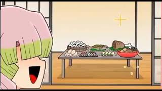 Kanroji Mitsuri Mukbang Animation Reupload [upl. by Yraht766]