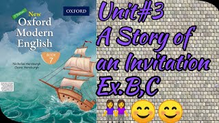 New Oxford Modern EnglishBook7Unit3A Story of an InvitationExBC [upl. by Valry]