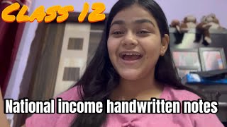 NATIONAL INCOME Handwritten Notes Class 12 Economics free Barkha Sahni [upl. by Erodeht997]