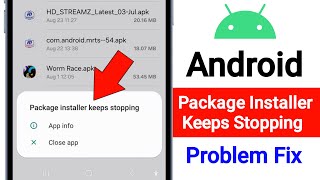 How to Fix Package Installer Keeps Stopping Problem On Android  Package Installer Has Stopped Solve [upl. by Stavros]