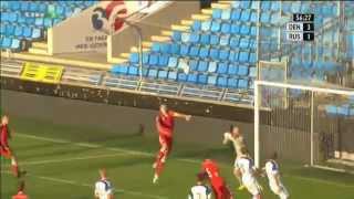 Denmark U21 4  2 Russia U21  03092014 [upl. by Enytsirhc]