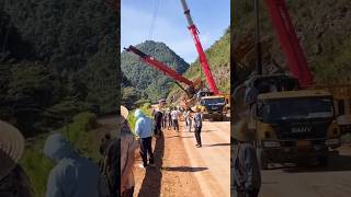 Sany Mobile Cranes lifting failure Crazy oparetor  Heavy lifting Equipments shorts viralvideo [upl. by Ayot673]