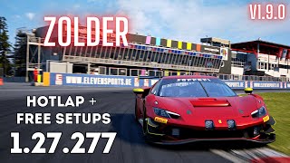 FERRARI 296 GT3  ZOLDER 1272  HOTLAP  FREE SETUP  ACC v19 [upl. by Akimehs]