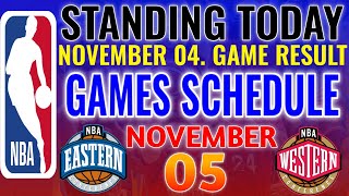 NBA STANDINGS TODAY as of November 4 2024  GAME RESULTS  NBA SCHEDULE November 5 2024 [upl. by Marchall]