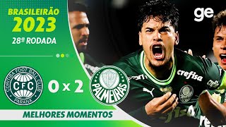 CORITIBA 0 X 2 PALMEIRAS  MELHORES MOMENTOS  28ª RODADA BRASILEIRÃO 2023  geglobo [upl. by Kerad]