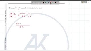 4MA11H2023OctQ11Algebraic manipulations [upl. by Nimesh983]