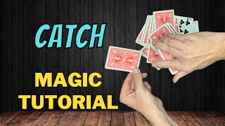 How To Catch A Chosen Card In Mid Air From A Dribble  CATCH  Magic Card Trick Tutorial [upl. by Ahsiyt904]