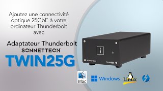 Adaptateur Sonnet Twin25G  Adaptateur Thunderbolt double 25 GbE [upl. by Bartley]