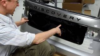 How to fit Tailgate recentering conversion panel on Land Rover Discovery 5 [upl. by Aleahs]