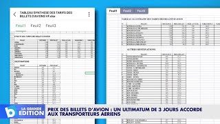 Prix des billets d’avion Un ultimatum de 3 jours accordé aux transporteurs aériens [upl. by Koa]