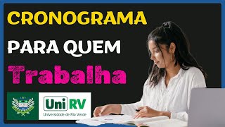 Cronograma de estudos para passar na UniRV [upl. by Renaxela]