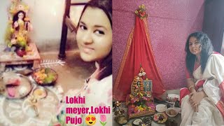 Lokkhi meyer Lokkhi pujo ğŸ¤—ğŸ˜ğŸŒ·ğŸŒ¹ğŸŒºğŸŒ»bajaralponashajanoguchiye korechepaka buriğŸ˜„ğŸ˜„ [upl. by Paige]