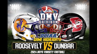 Dunbar Crimson Tide Vs Roosevelt Rough Riders Varsity Game Highlights [upl. by Neelhtakyram]