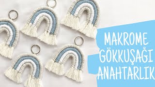 Makrome Gökkuşağı Anahtarlık Yapımı  Macrame Rainbow Keychains  Makrome Gökkuşağı Yapımı [upl. by Piero180]