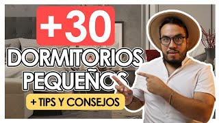 ➕ 30 DORMITORIOS PEQUEÑOS IDEAS  TIPS RECOMENDACIONES Y EJEMPLOS [upl. by Haimehen]