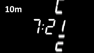 Animated 10 Minute Digital Countdown Timer [upl. by Ellehcer]