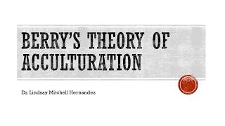 Berrys theory of acculturation [upl. by Ciaphus526]