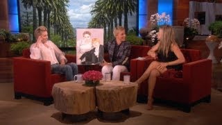 Jennifer Aniston Gives a Gift to Ellen and Portia [upl. by Meggie]