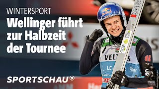 Lanišek siegt vor Kobayashi und Wellinger in Garmisch Vierschanzentournee Highlights  Sportschau [upl. by Chiarra]