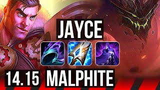 JAYCE vs MALPHITE TOP  7 solo kills 500 games  EUW Master  1415 [upl. by Cosma]