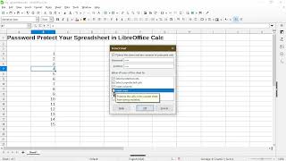 How to Password Protect Your Spreadsheet  LibreOffice Calc [upl. by Nolte]