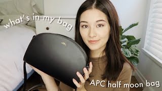 Whats In My Bag  APC DemiLune Half Moon Bag Review [upl. by Cassondra]