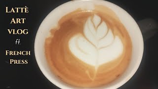 trying lattè art as an amateur barista☕️🍂 coffee compilation [upl. by Ruddie]