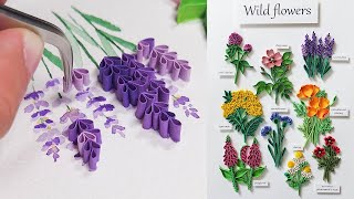 It took me almost one month to make 9 paper quilling wild flowers [upl. by Reiter656]