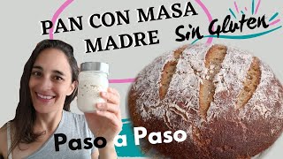 🍞 Receta PAN DE MASA MADRE SIN GLUTEN de arroz Sin olla de hierro Pan Integral [upl. by Adamsen551]