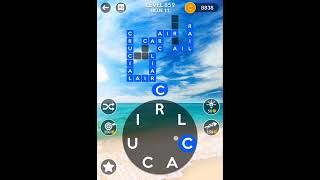 Wordscapes quotBLUEquot level 859 gameplay  Answers  Solution [upl. by Husein912]