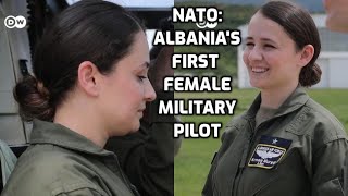 Meet Albanias First Female Pilot English Sub NATO [upl. by Gnahc]