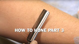 How to Hone a Straight Razor Step 3 Sharpness Check [upl. by Aroda]