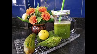 Karela Juice Recipe  Bitter Gourd Smoothie  Detox drink [upl. by Ahtiekal494]