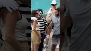 Oh with you too 😂👏 Tom mime Seaworld antics seaworldmime funny [upl. by Adnarom]