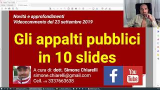 Gli appalti pubblici in 10 slides 2392019 [upl. by Wendin498]