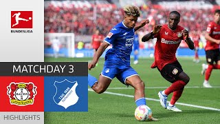 Bayer 04 Leverkusen  TSG Hoffenheim 03  Highlights  Matchday 3 – Bundesliga 202223 [upl. by Ahsia]