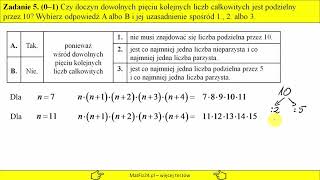 Cecha podzielności przez 10  Egzamin ósmoklasisty 2021  MatFiz24pl [upl. by Pazice]