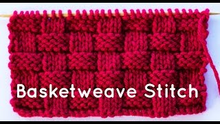 How to Knit the Basketweave Stitch [upl. by Weiser789]