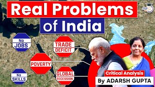 How to Solve 3 Biggest Problem of Indian Economy Trade Deficit Poverty amp Recession  UPSC GS3 [upl. by Ynnep746]