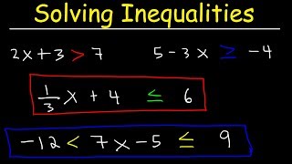 How To Solve Linear Inequalities Basic Introduction Algebra [upl. by Miguela]