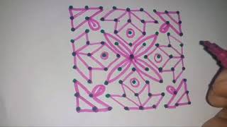 99 Dots Easy Sunday Special Rangoli Kolam Design Rojuvari Chukkala Muggulu [upl. by Hcire]