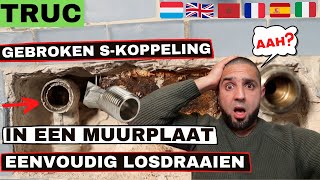 Truc om eenvoudig een gebroken Skoppeling in de muurplaat te verwijderen [upl. by Mafala553]