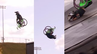 Daredevil in Wheelchair Faceplants on Front Flip Attempt [upl. by Zeiler]