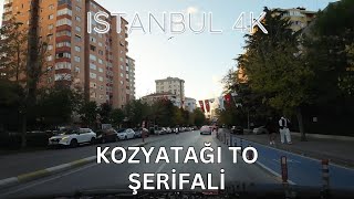 Istanbul 4K Drive from Kozyatağı to Şerifali Ümraniye  Highway Drive and Sightseeing Video [upl. by Erodasi894]