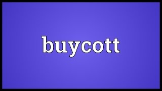 Buycott Meaning [upl. by Essam]