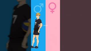 haikyuu characters gender swap part  2 shorts edit anime gender swap haikyuu [upl. by Eladal175]