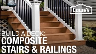 How To Build a Deck  Composite Stairs amp Railings 4 of 5 [upl. by Palm]