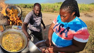 Chilling Night Hunt For Wild Boar Cooking Ghettostyle Jamaican Curry Chicken back and Rice [upl. by Demetri]