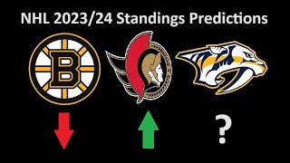 NHL 202324 Division Standings Predictions [upl. by Eneg]